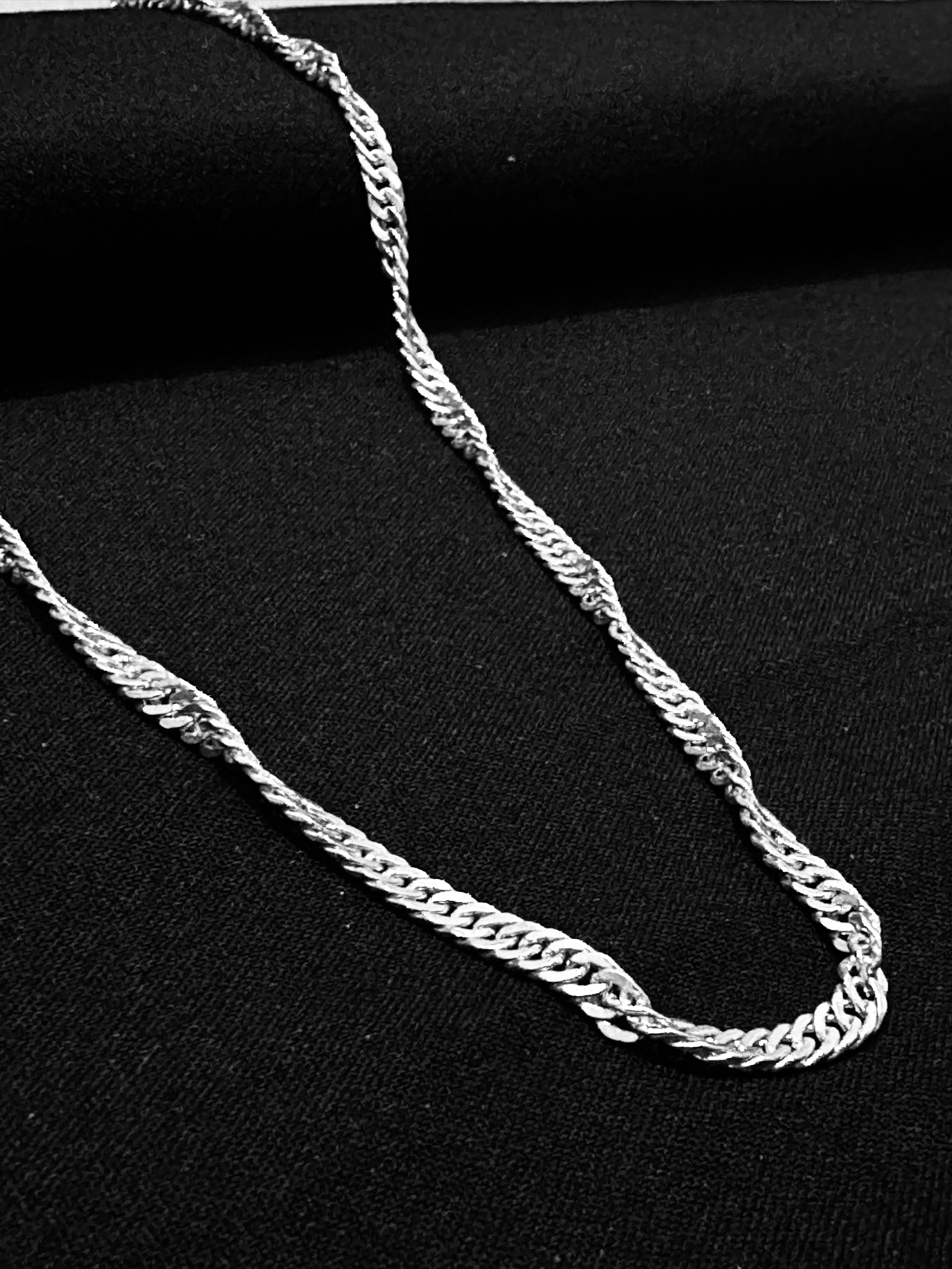 Classic twisted 925 Sterling Silver chain